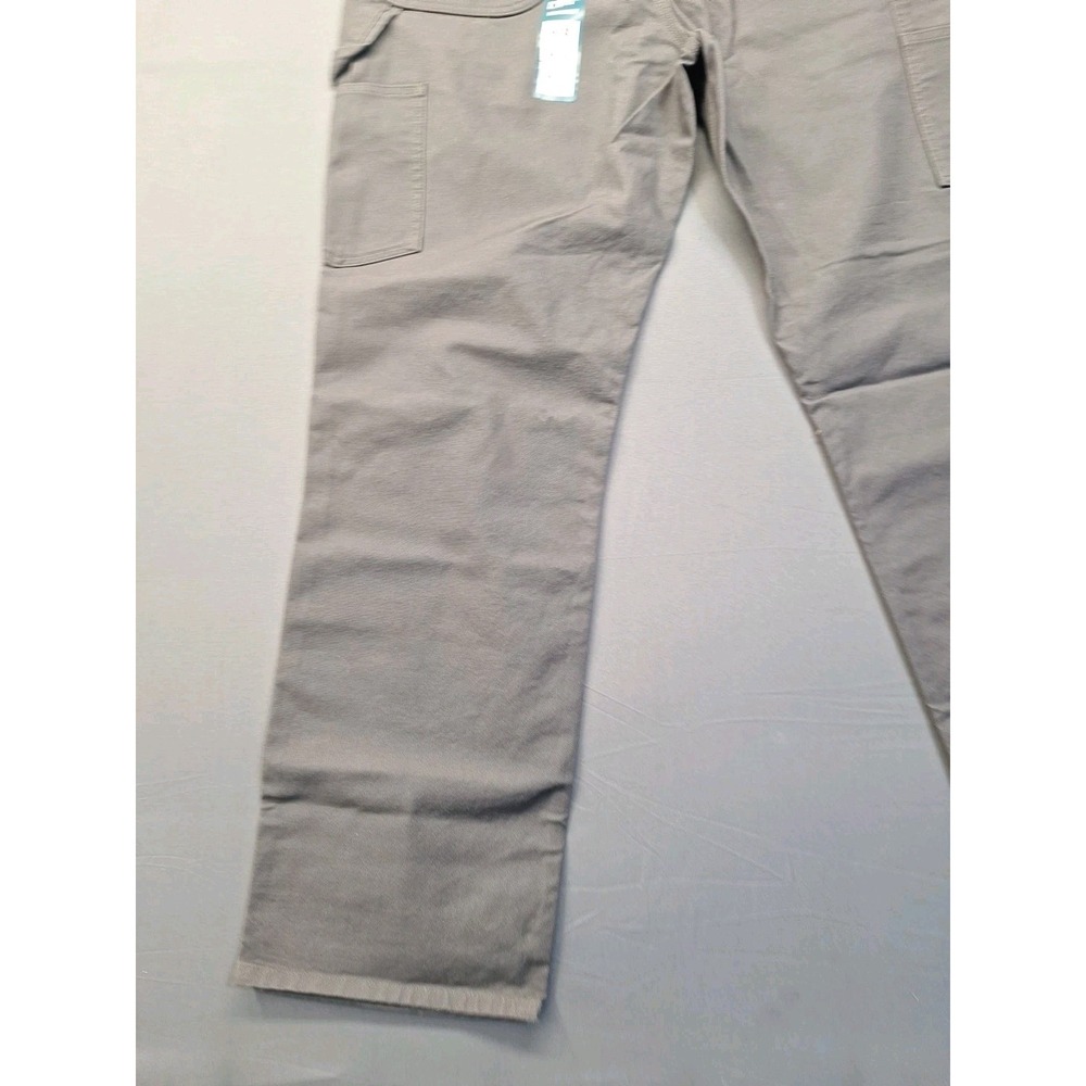 Carhartt Carpenter Pants Mens 38x32 Gray Canvas Rugged Flex Relaxed Fit Workwear - Picture 7 of 15